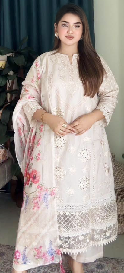 লাক্সারি ক্রিম এলিগেন্স – মাশলিন সফট কটন থ্রিপিস - Image 2