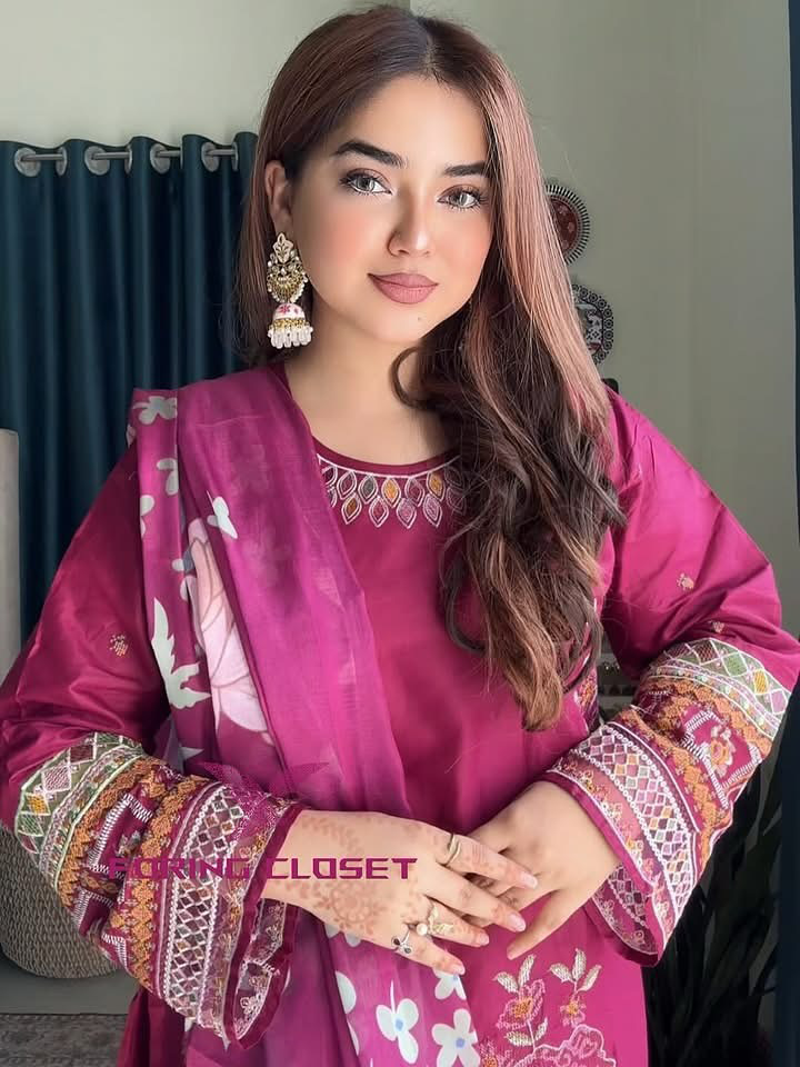 লাক্সারি Purple Dark – মাশলিন সফট কটন থ্রিপিস - Image 4