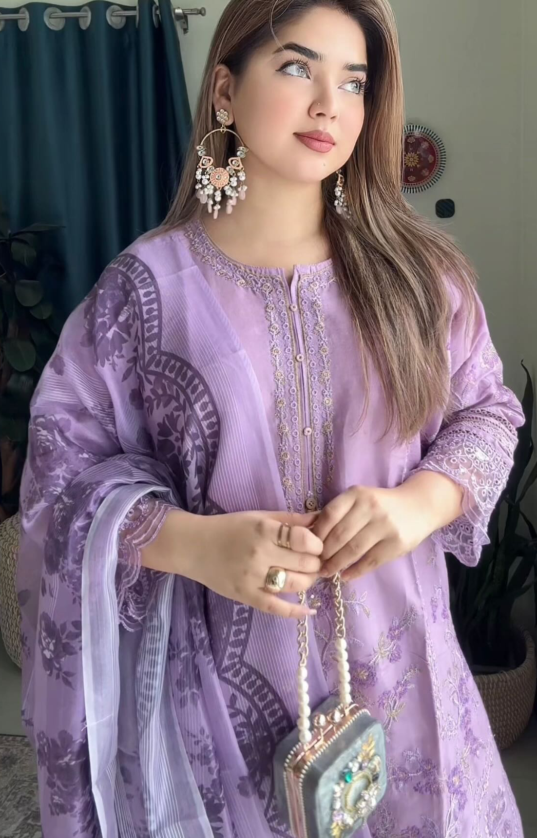 লাক্সারি ল্যাভেন্ডার এলিগেন্স – মাশলিন সফট কটন থ্রিপিস - Image 5