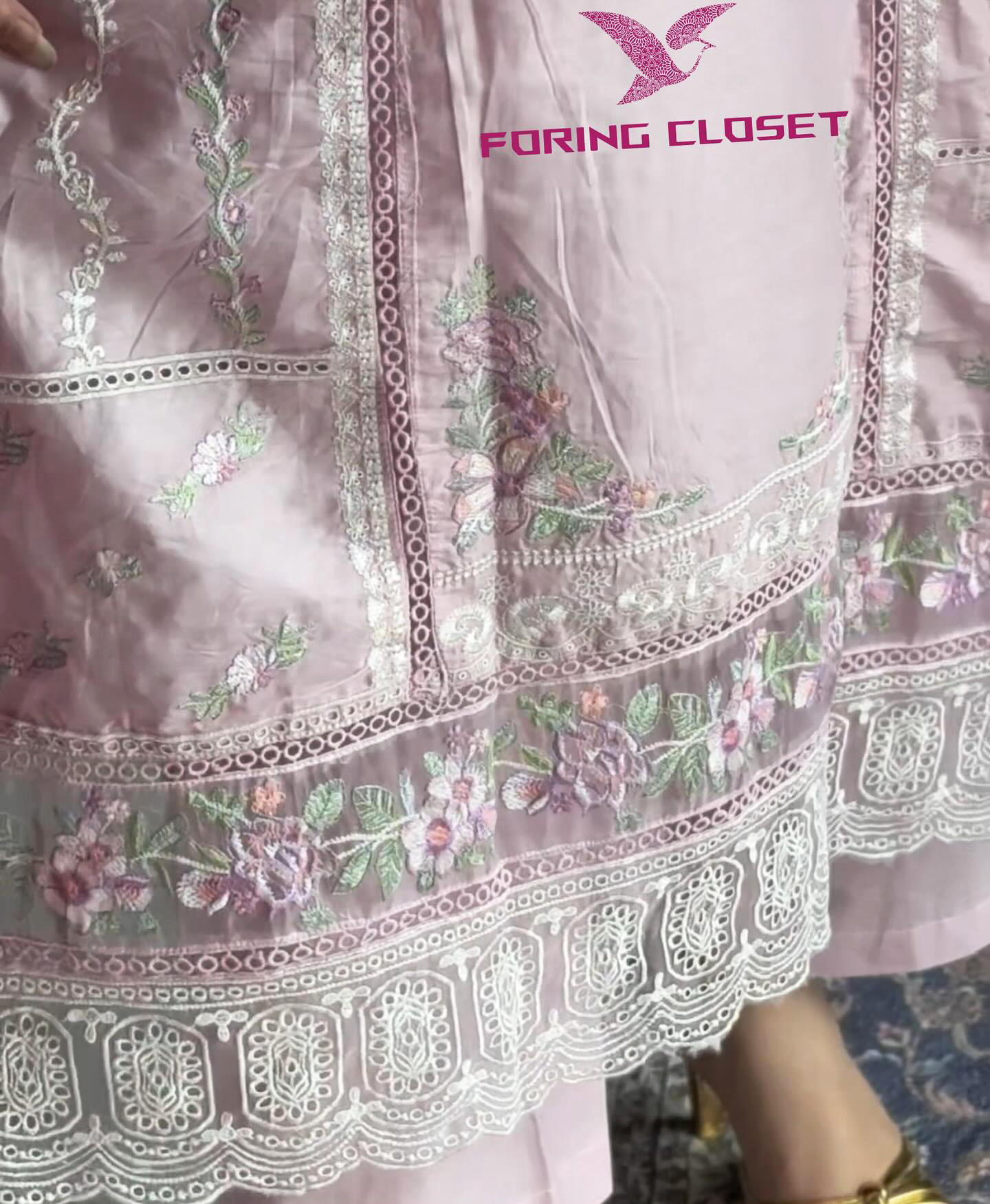 লাক্সারি লাইট পিঙ্ক – মাশলিন সফট কটন থ্রিপিস - Image 3