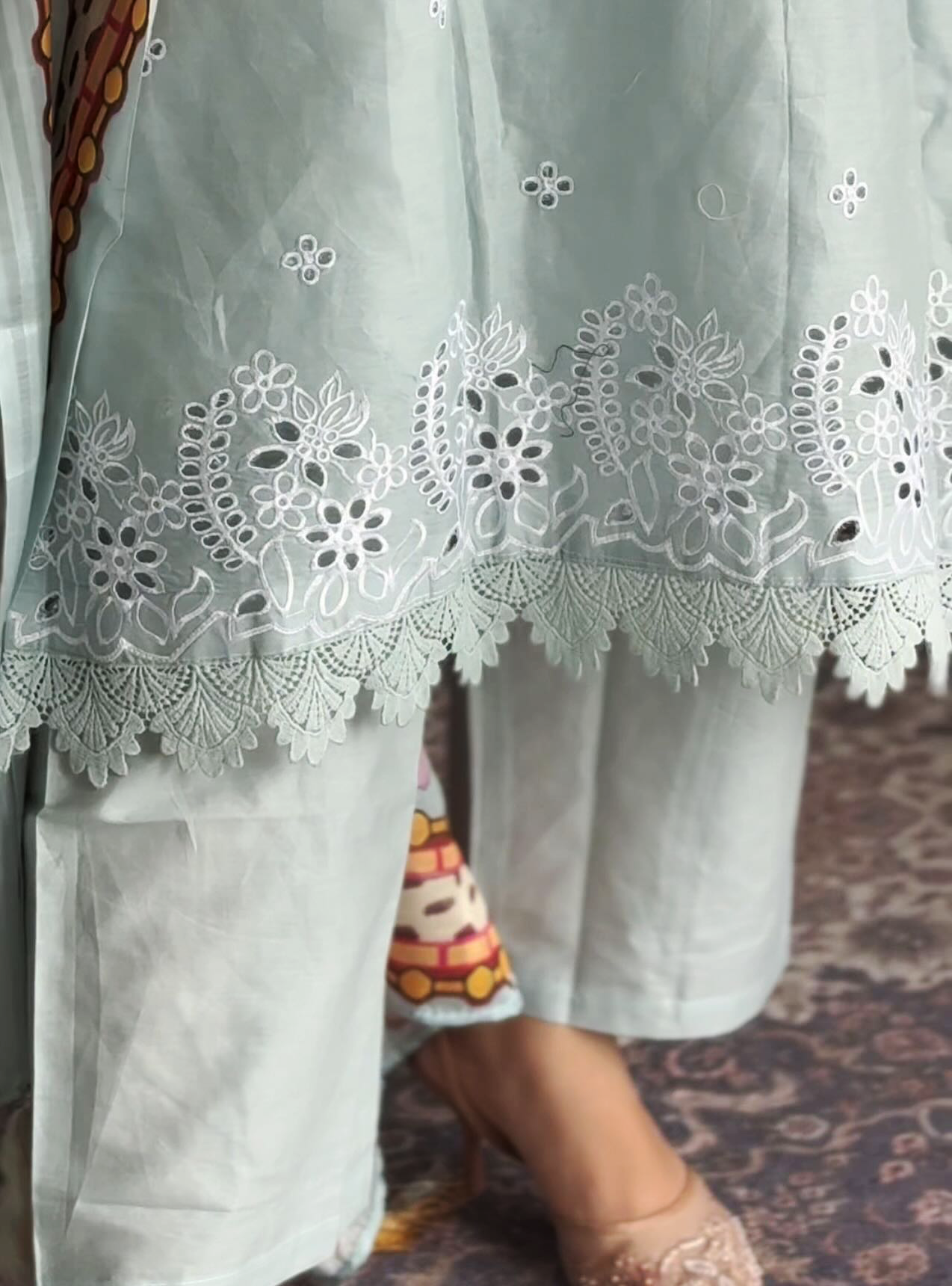 লাক্সারি Sky কালার – মাশলিন সফট কটন থ্রি-পিস - Image 4