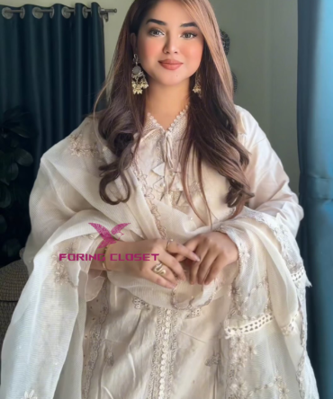 লাক্সারি -Biscuit -মাশলিন সফট কটন থ্রি-পিস