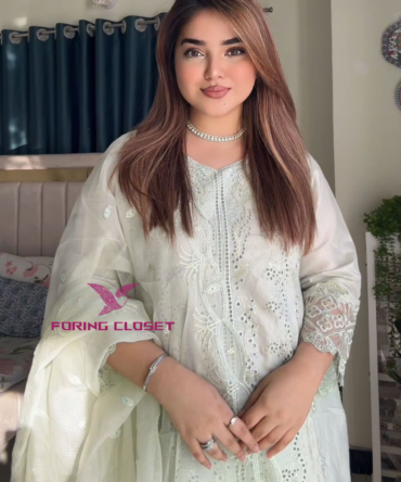 লাক্সারি -প্যাস্টেল -মাশলিন সফট কটন থ্রি-পিস