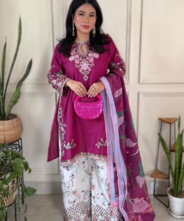 লাক্সারি রোজ – মাশলিন সফট কটন থ্রিপিস