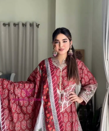 লাক্সারি লালসালু – মাশলিন সফট কটন থ্রিপিস