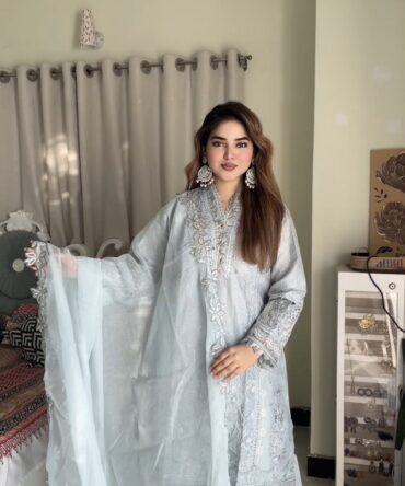 লাক্সারি  – লাইট আসমানী সফট কটন থ্রিপিস