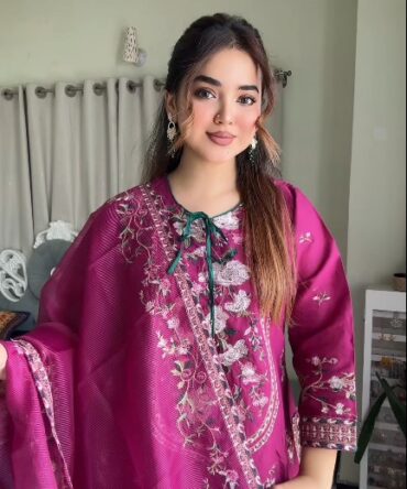 লাক্সারি বেরি ব্লসম – মাশলিন সফট কটন থ্রিপিস