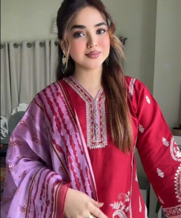 লাক্সারি চেরি নূর – মাশলিন সফট কটন থ্রিপিস